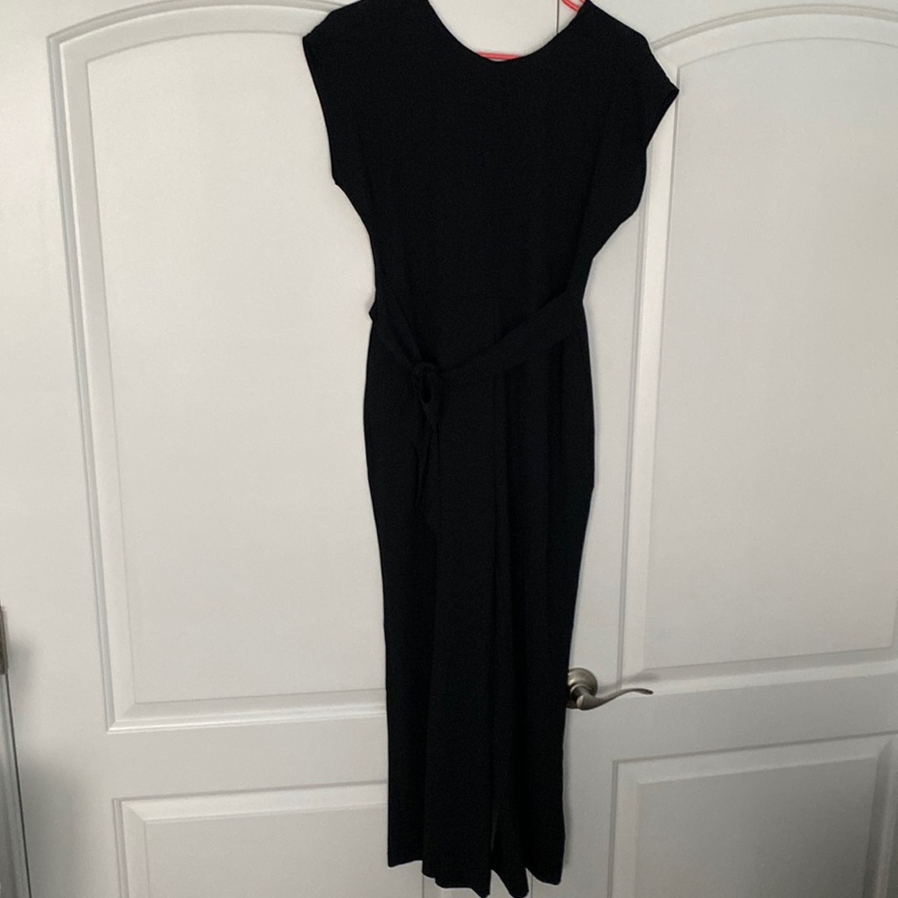Wide leg black jumpsuit